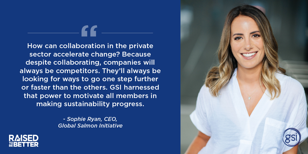 Sophie Ryan discussed GSI members’ sustainability progress at COP26.