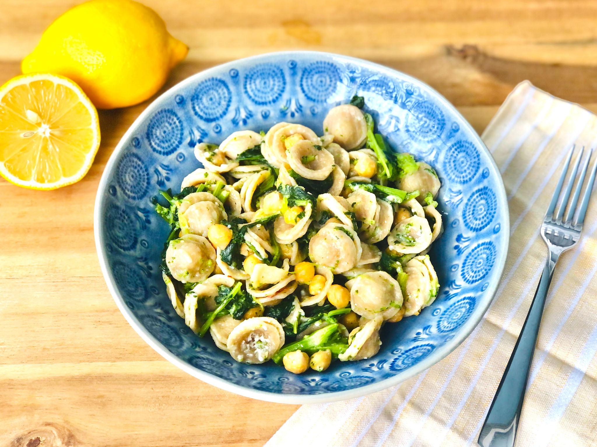 Orecchiette with Chickpeas and Greens Image